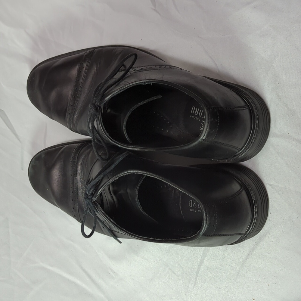 Sz 13M Stafford Leather Dress Shoes with Memory Foam - Picture 4 of 8
